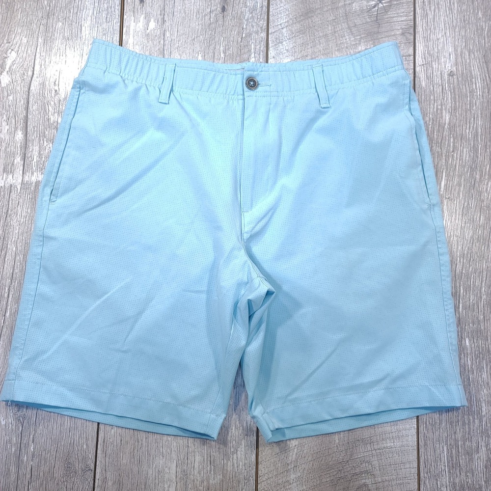 Under Armour Golf Vented Shorts Mens 36 Light Blue Perforated Performance
